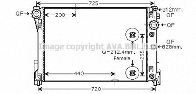 AVA QUALITY COOLING ms2491 -  Радиатор, охлаждение двигателя